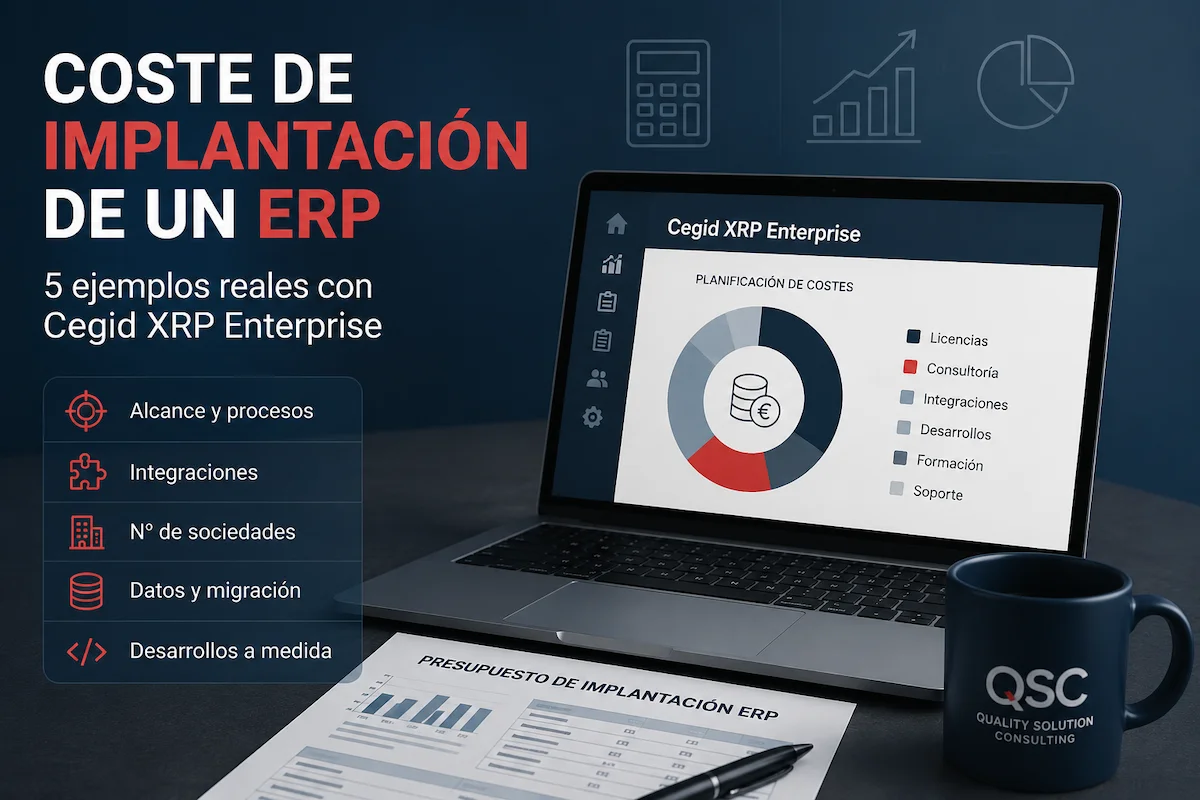 Coste de implantación de un ERP con Cegid XRP Enterprise
