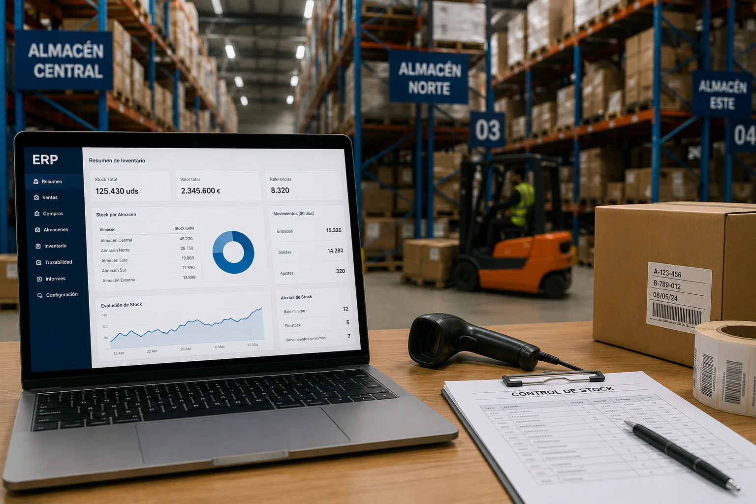 ERP para múltiples almacenes
